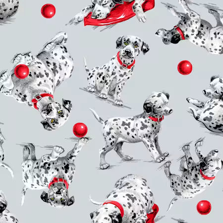 Flannel Grey Dalmatian Dogs