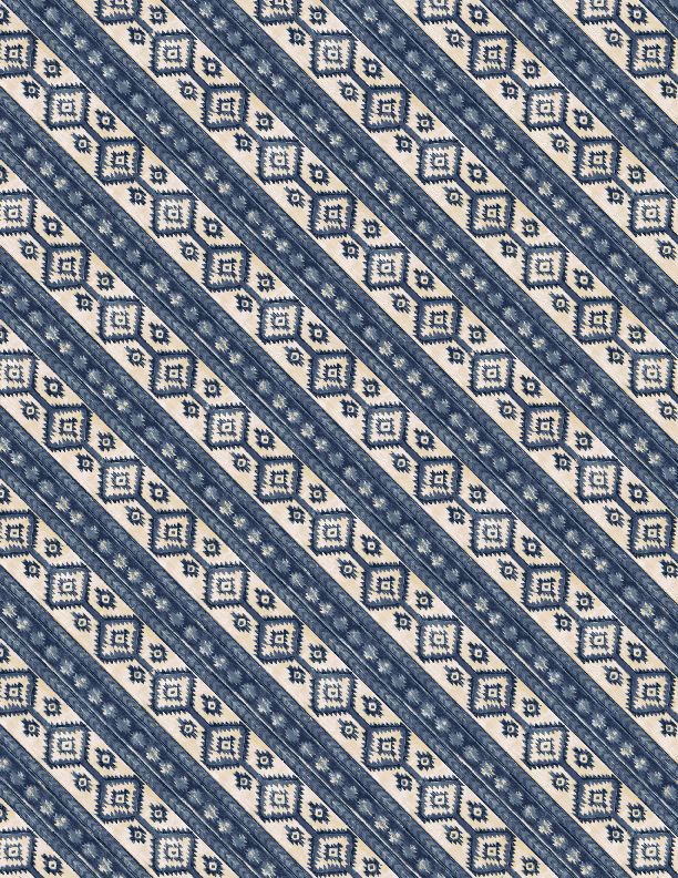 Riders On The Range - Diagonal Stripe Blue