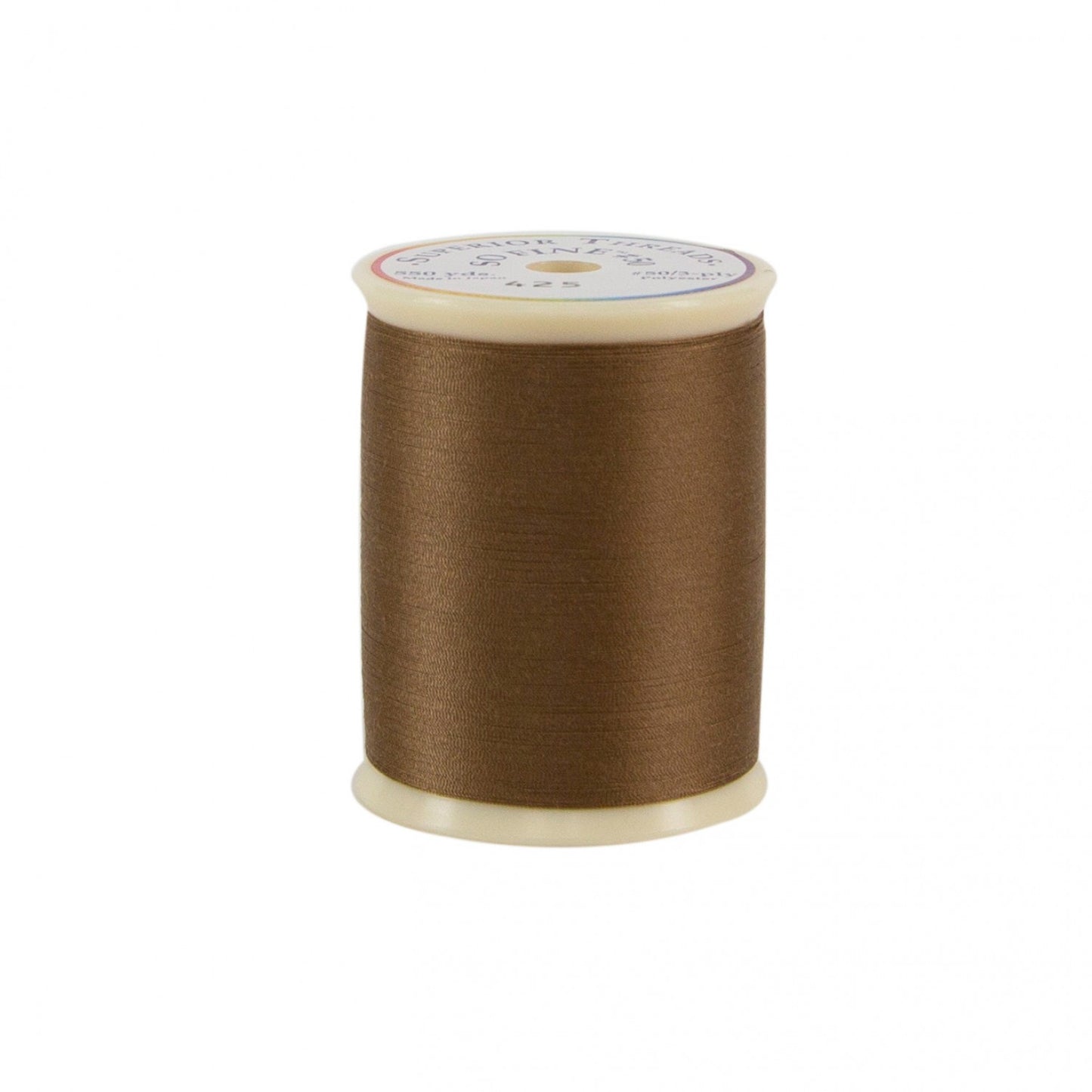 425 So Fine Polyester Thread 3-ply 50wt 550yds Brown Sugar