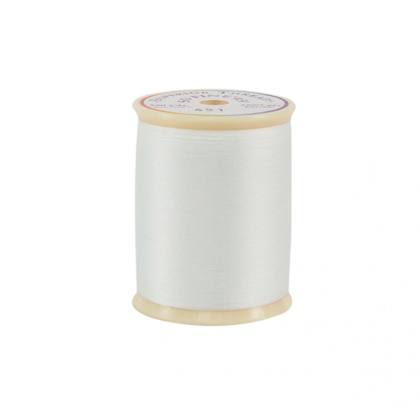451 So Fine Polyester Thread 3-ply 50wt 550yds Blizzard
