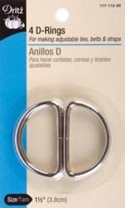 D Ring Silver 1 1/2in 4ct