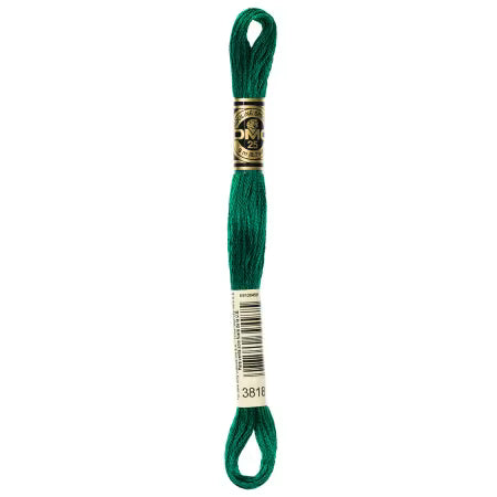 Floss 3818 Ultra Very Dark Emerald Green
