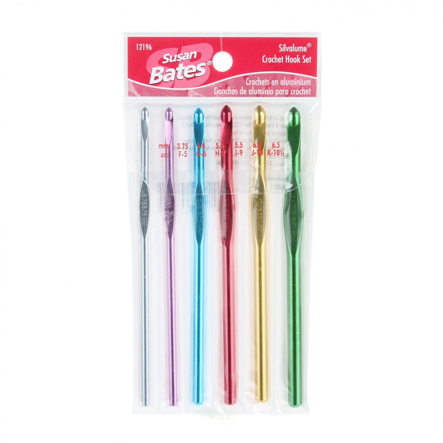 Susan Bates Silvalume Crochet Hook Set 6pc