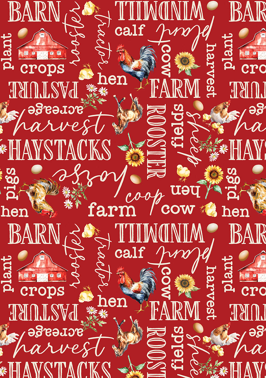 Green Acres - Farm Words Red - 15336-10