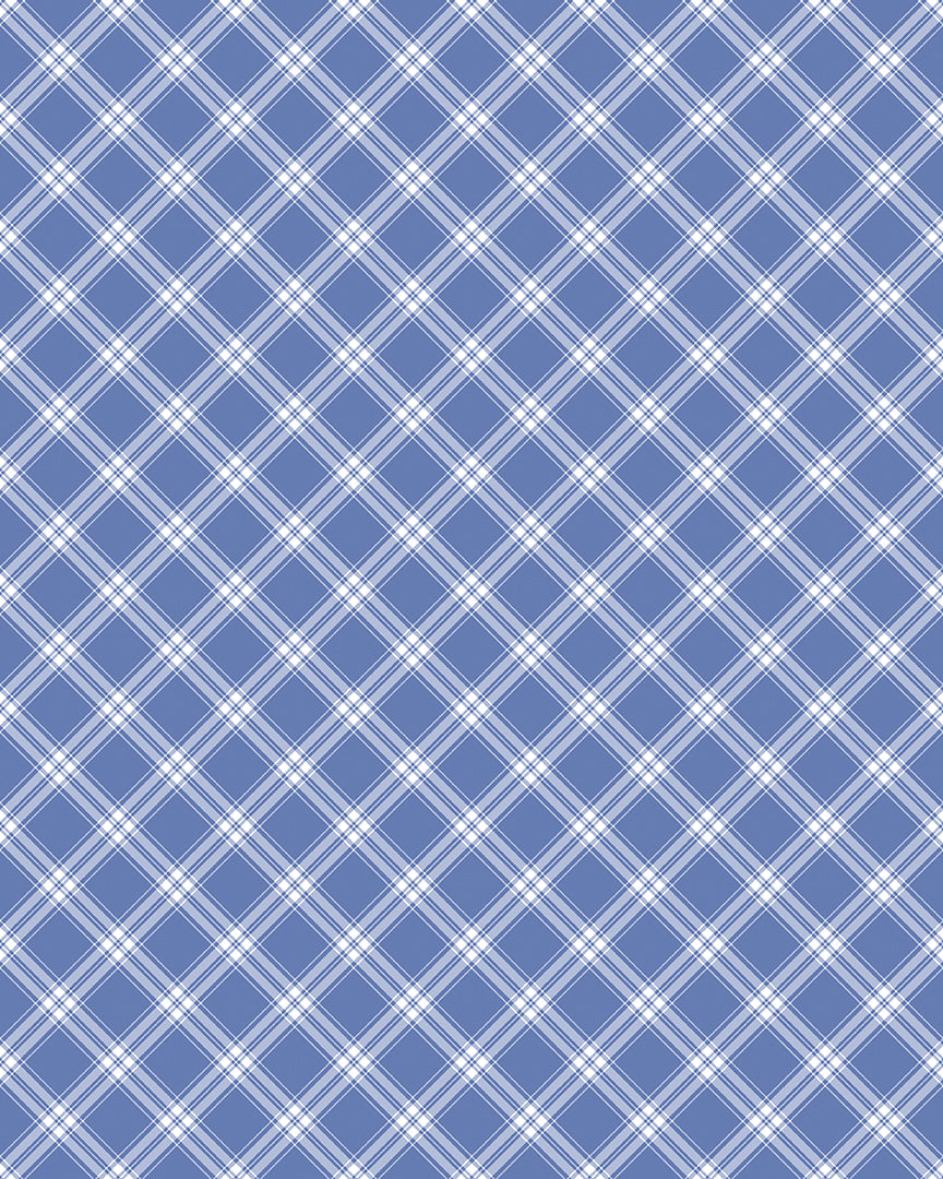 Green Acres - Farm Plaid Blue- 15344-54