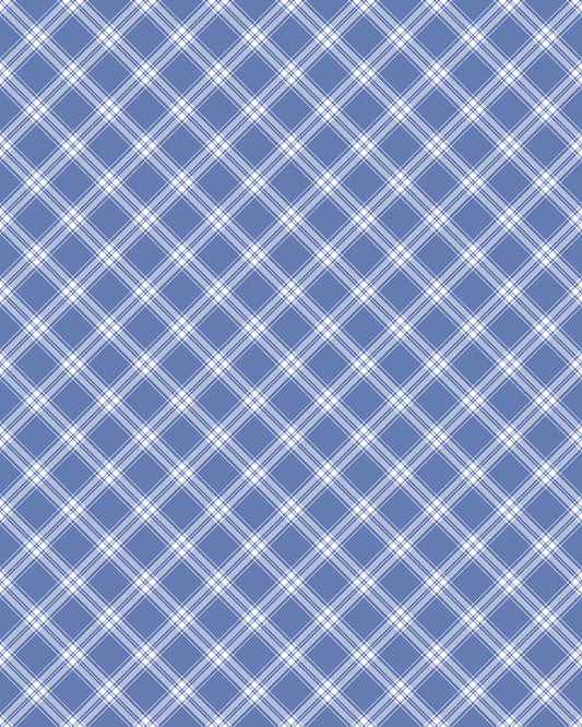 Green Acres - Farm Plaid Blue- 15344-54