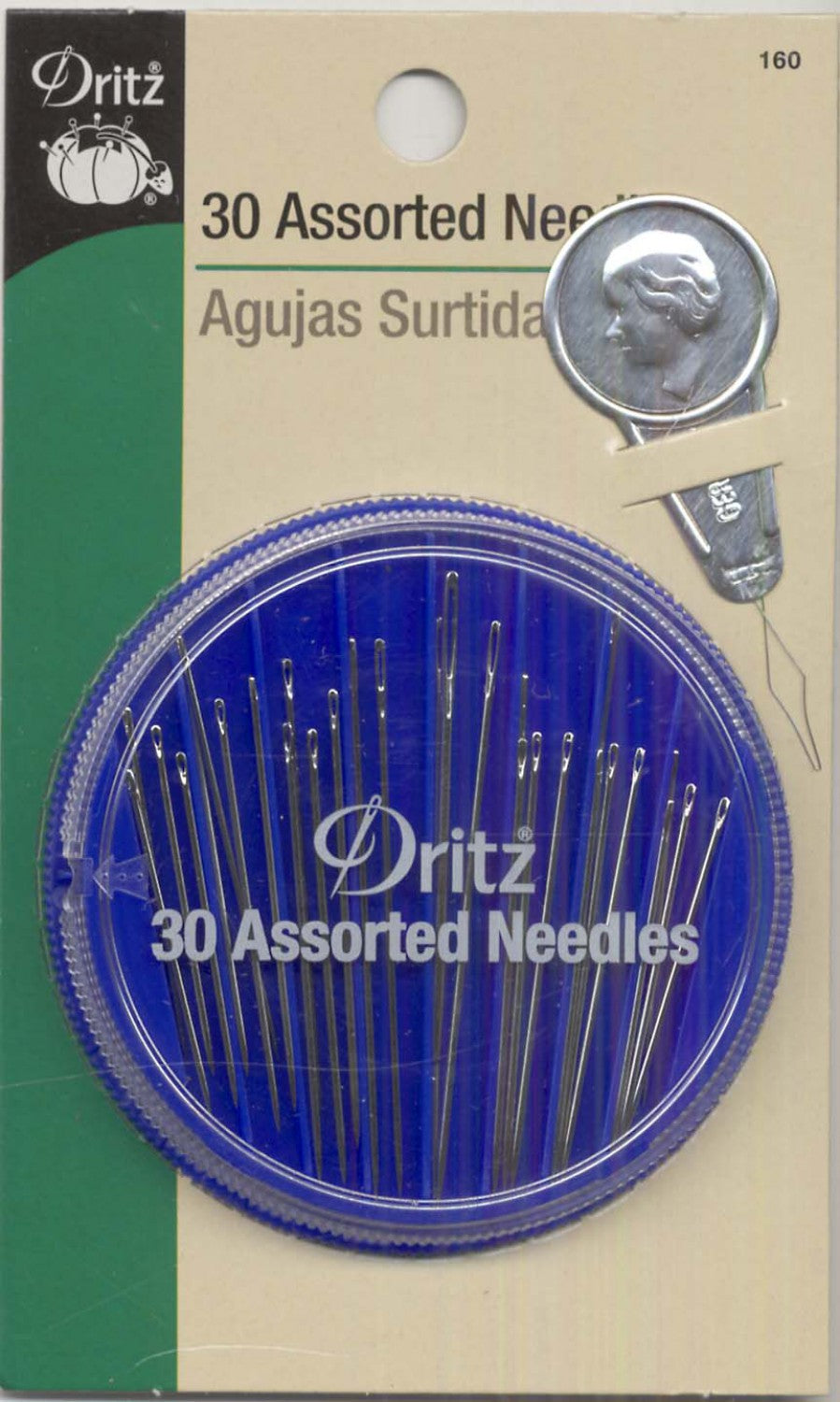 Prym Dritz Assorted Hand Needles with Threader in Dispenser 30ct