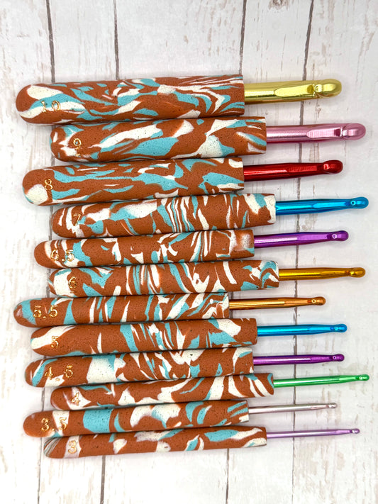 Crochet Hook Set - Canyon Marble