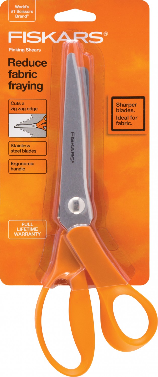 Fiskars 10in Pinking Shears Orange