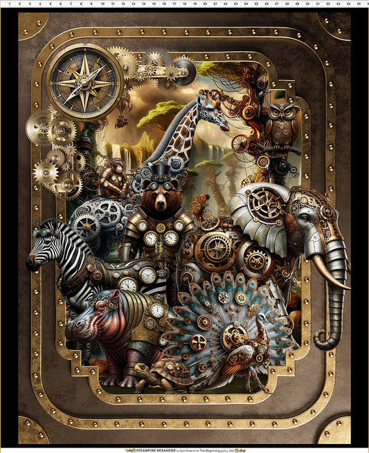 Steampunk Menagerie Large Panel
