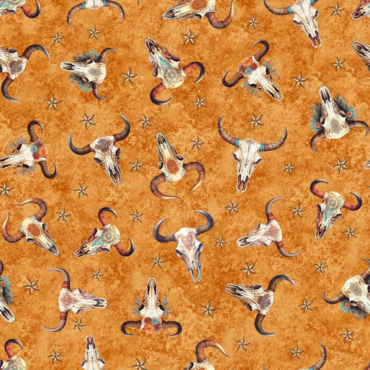 Running Wild - Cow Skulls - Amber