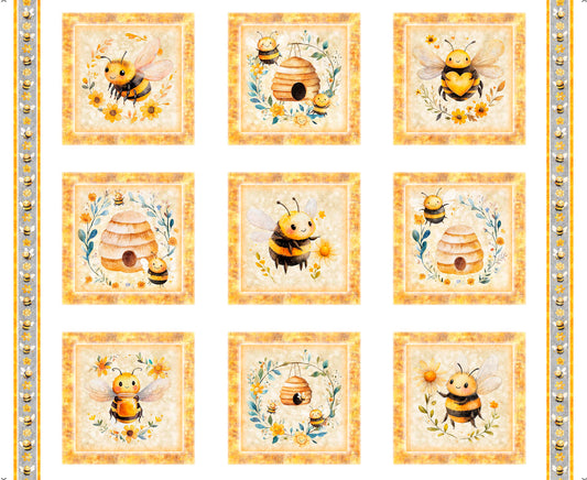 BUZZ, BUZZ, BUZZ - BEE PICTURE PATCHES - MULTI - 31700-X