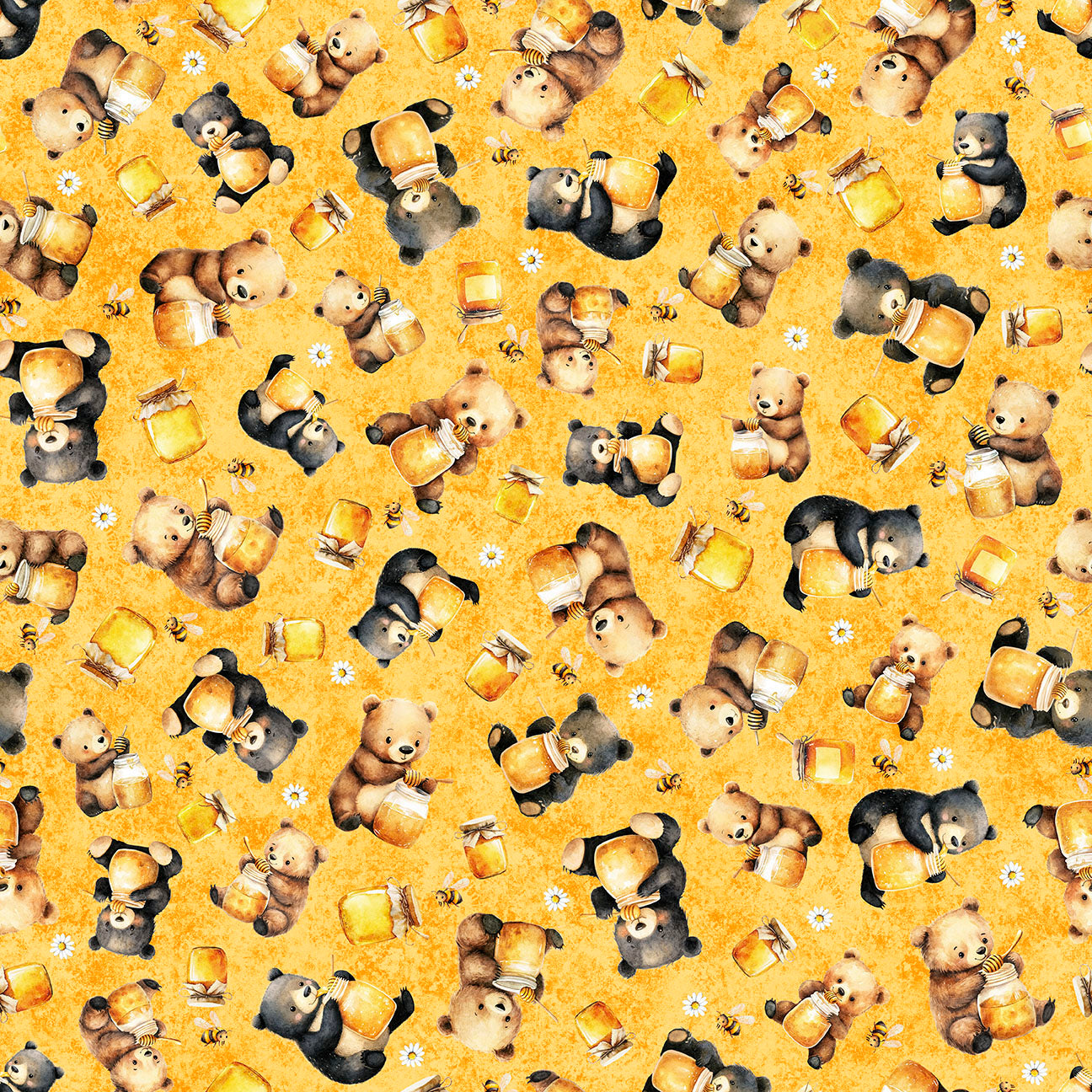BUZZ, BUZZ, BUZZ - BEARS & HONEY - ORANGE