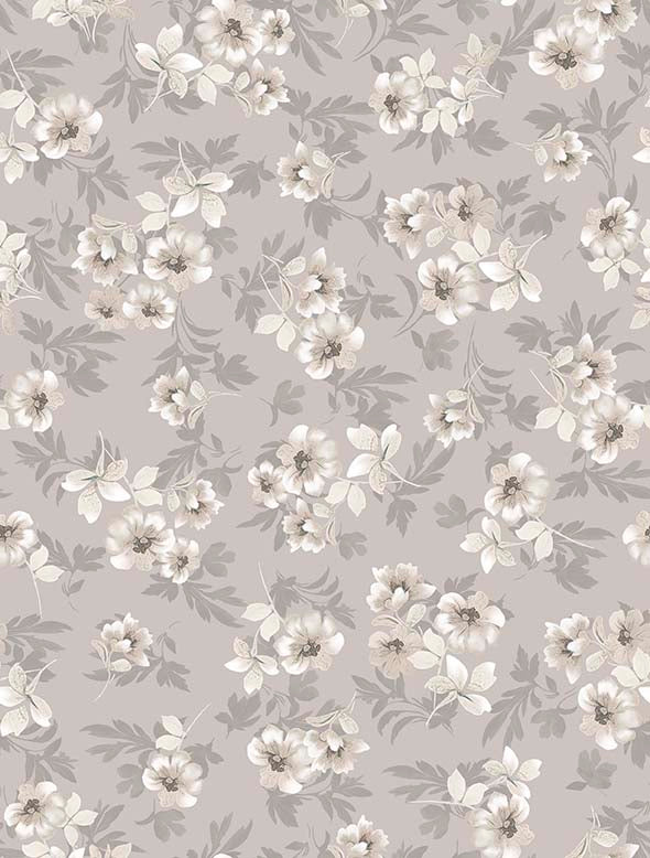 LE FLEUR - TOSSED FLORAL - GRAY -31813 K