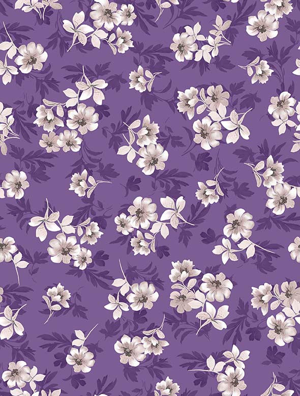 LE FLEUR - TOSSED FLORAL - PURPLE -31813 V
