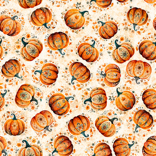 HARVEST HOLLOW - TOSSED PUMPKINS - CREAM