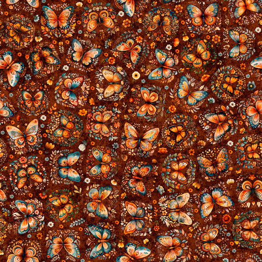 HARVEST HOLLOW - BUTTERFLIES - BURNT UMBER