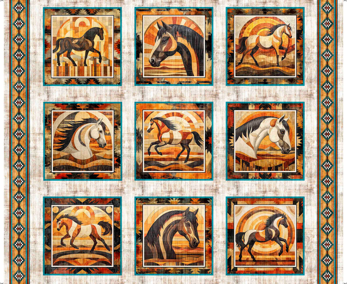CANYONLANDS - HORSE PICTURE PATCHES - BIRCH Panel 32012-E