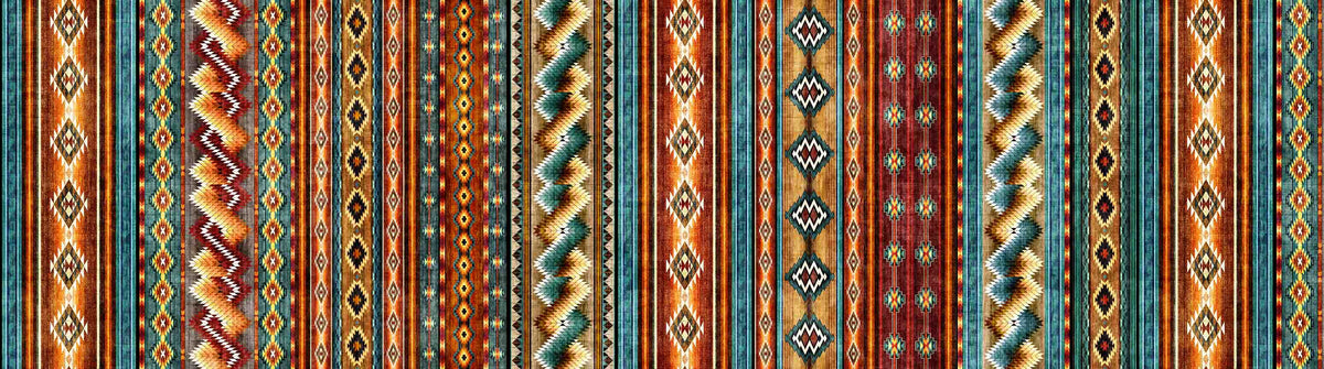 CANYONLANDS - SOUTHWEST BRODER STRIPE - MULTI 32014-X