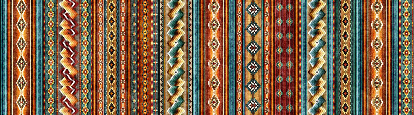 CANYONLANDS - SOUTHWEST BRODER STRIPE - MULTI 32014-X