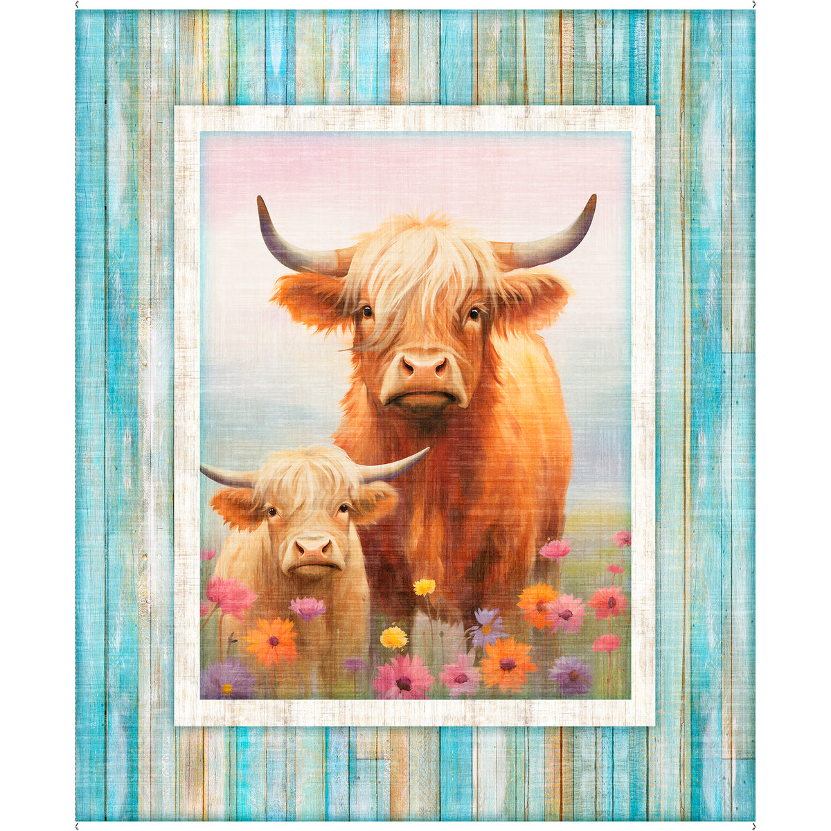UDDERLY ADORABLE - Highland Cow Panel - MULTI - 32157-X