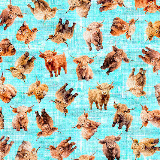 UDDERLY ADORABLE - Baby Cow Toss - 32160-Q - lt turquoise