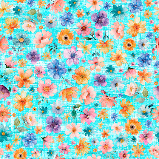 UDDERLY ADORABLE - Flower Toss - 32163-Q - lt turquoise