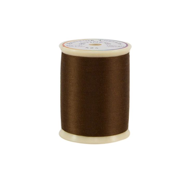 424 So Fine Polyester Thread 3-ply 50wt 550yds Chocolate