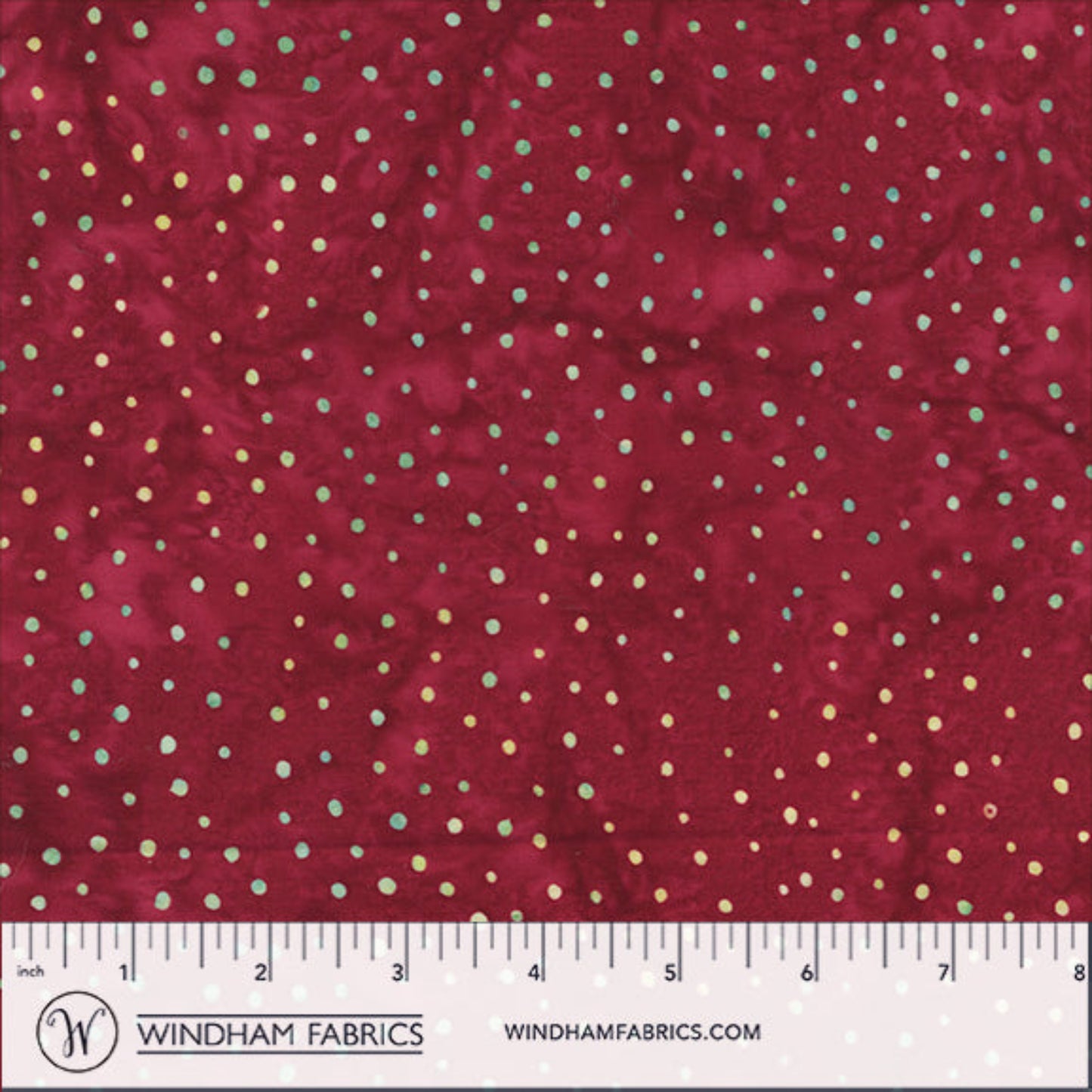 QE8: Charm -Mini Dots - 450Q-1 Ruby - Batik