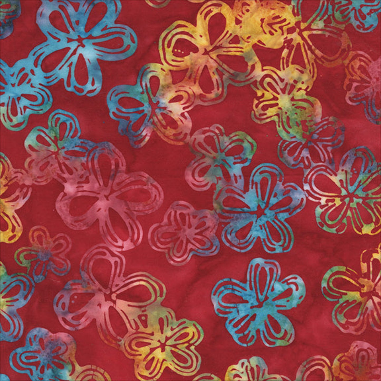 QE8: Charm - Etched Flowers - 451Q-1 Valentine - Batik