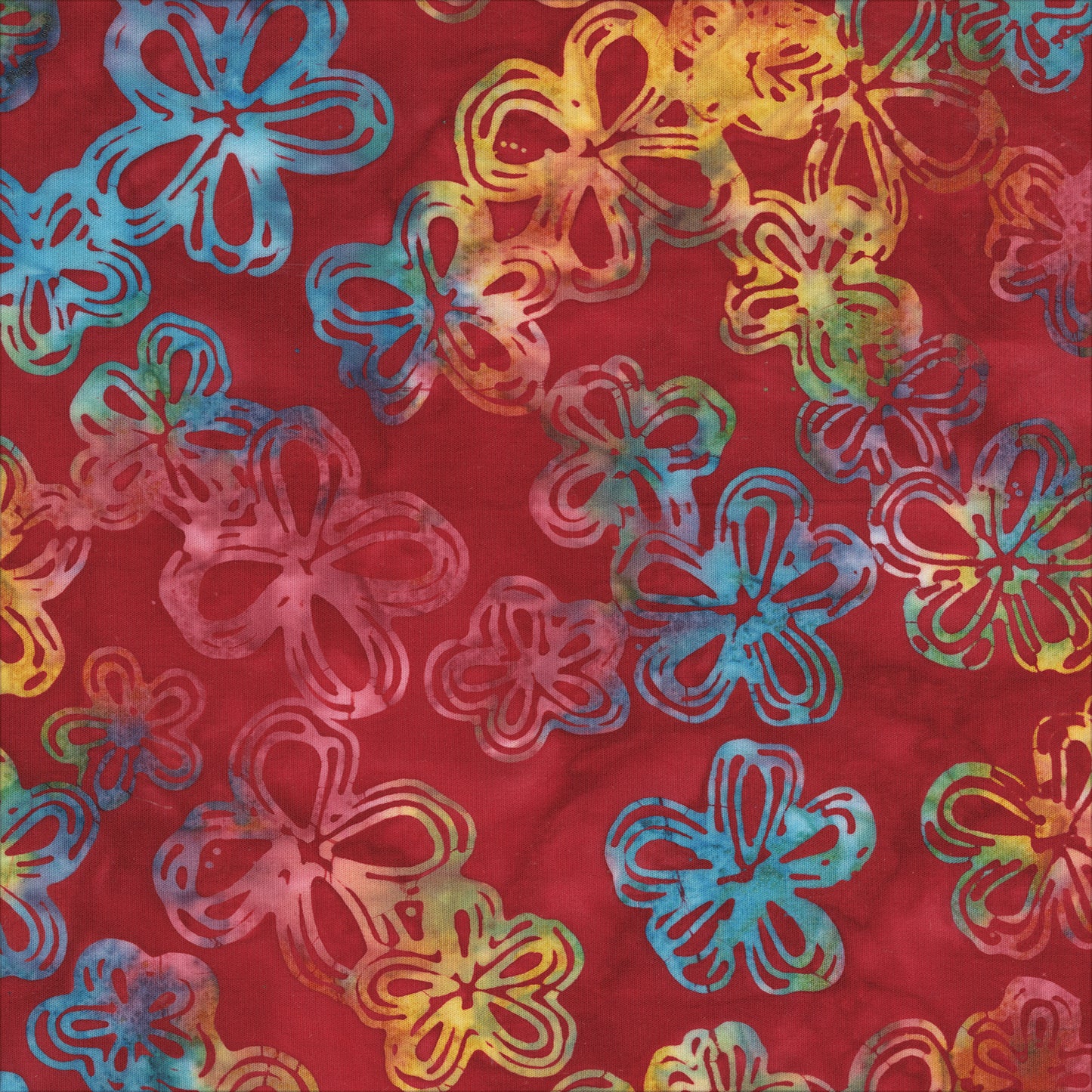 QE8: Charm - Etched Flowers - 451Q-1 Valentine - Batik