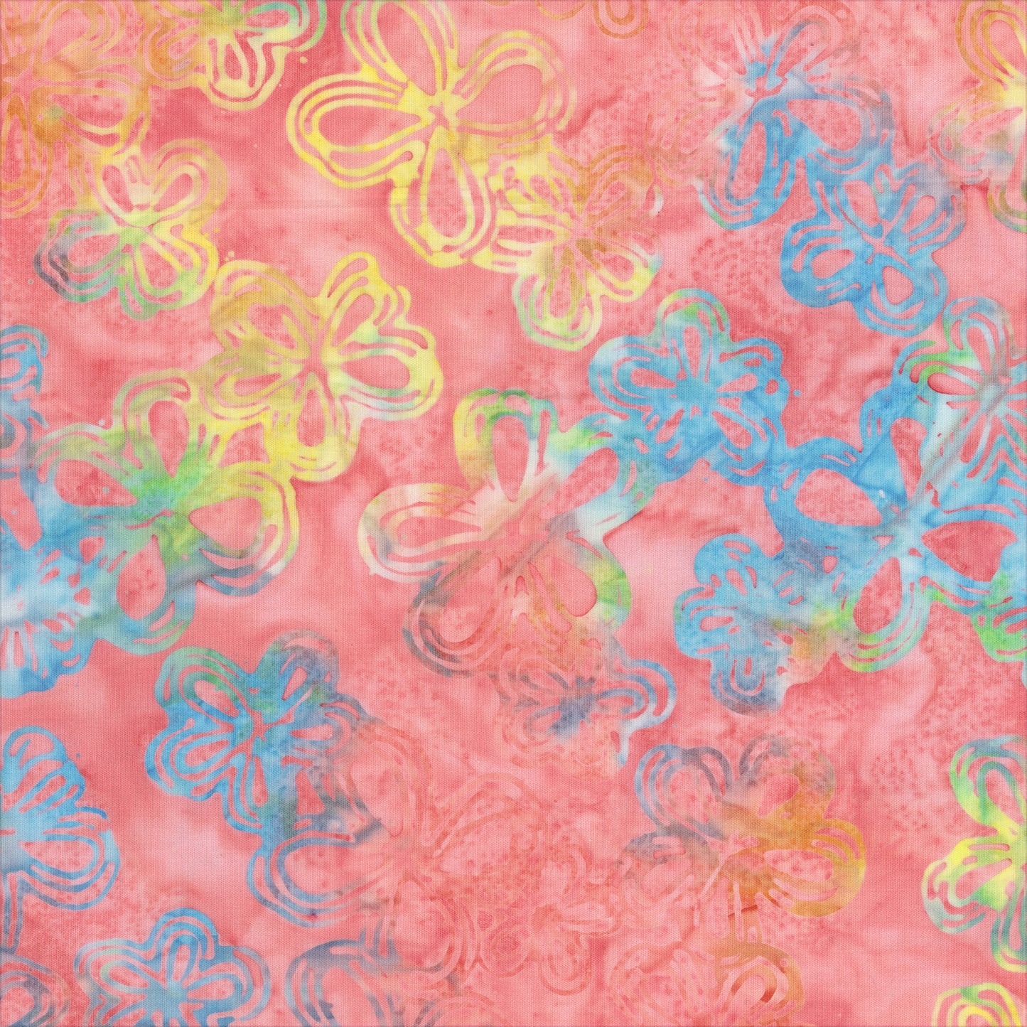 QE8: Charm - Etched Flowers - 451Q-2 Bubblegum - Batik