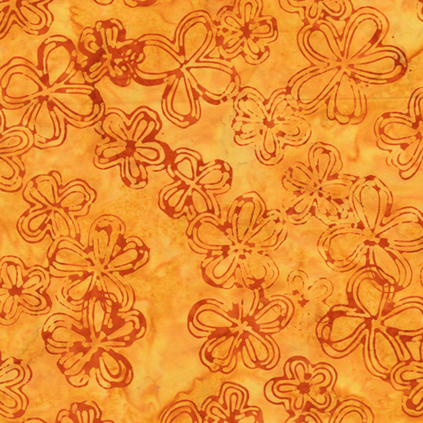 QE8: Charm - Etched Flowers - 451Q-3 Honeycomb - Batik