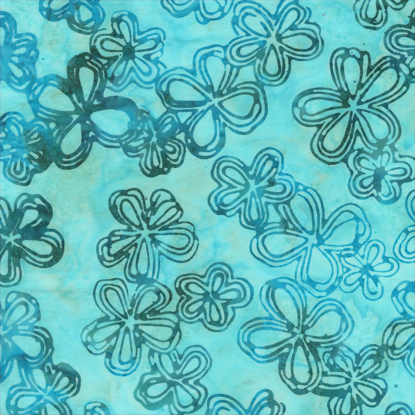 QE8: Charm - Etched Flowers - 451Q-6 Breeze - Batik