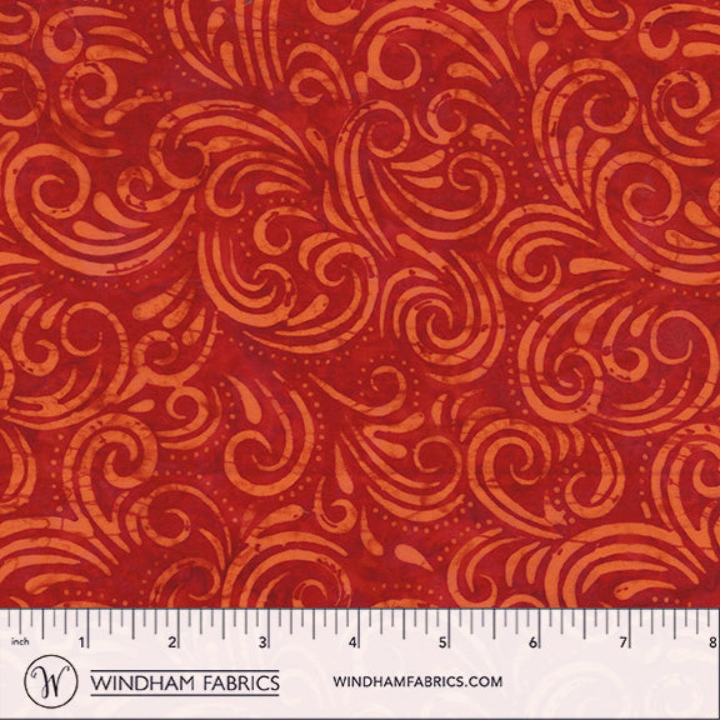 QE8: Charm - Swirl - 452Q-1 Cherry - Batik