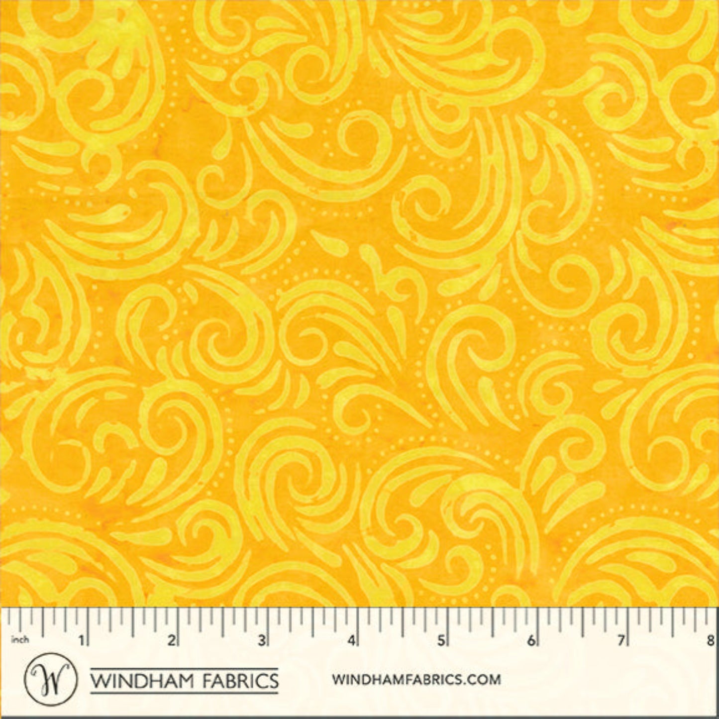 QE8: Charm - Swirl - 452Q-2 Yellow - Batik