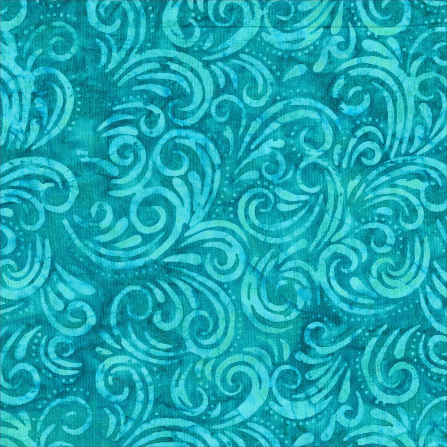 QE8: Charm - Swirl - 452Q-3 Turquoise - Batik
