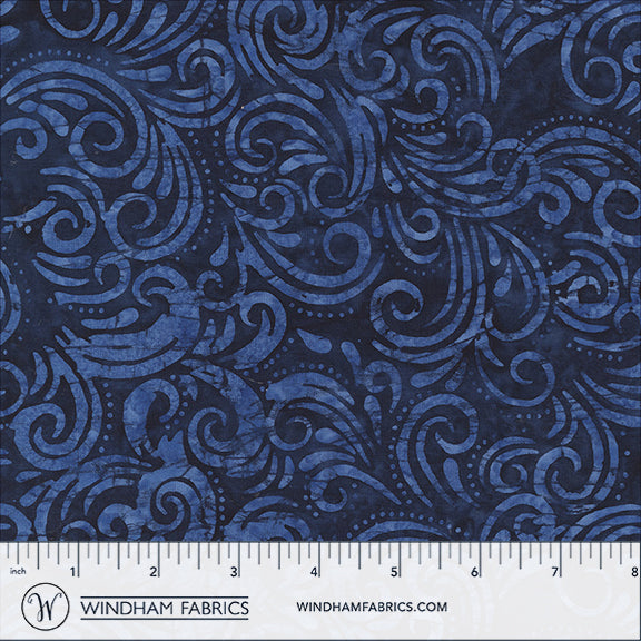 QE8: Charm - Swirl - 452Q-5 Navy - Batik