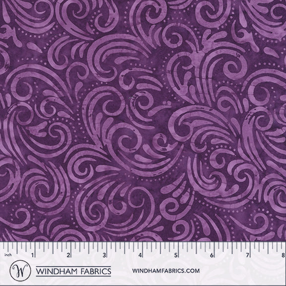 QE8: Charm - Swirl - 452Q-6 Grape - Batik