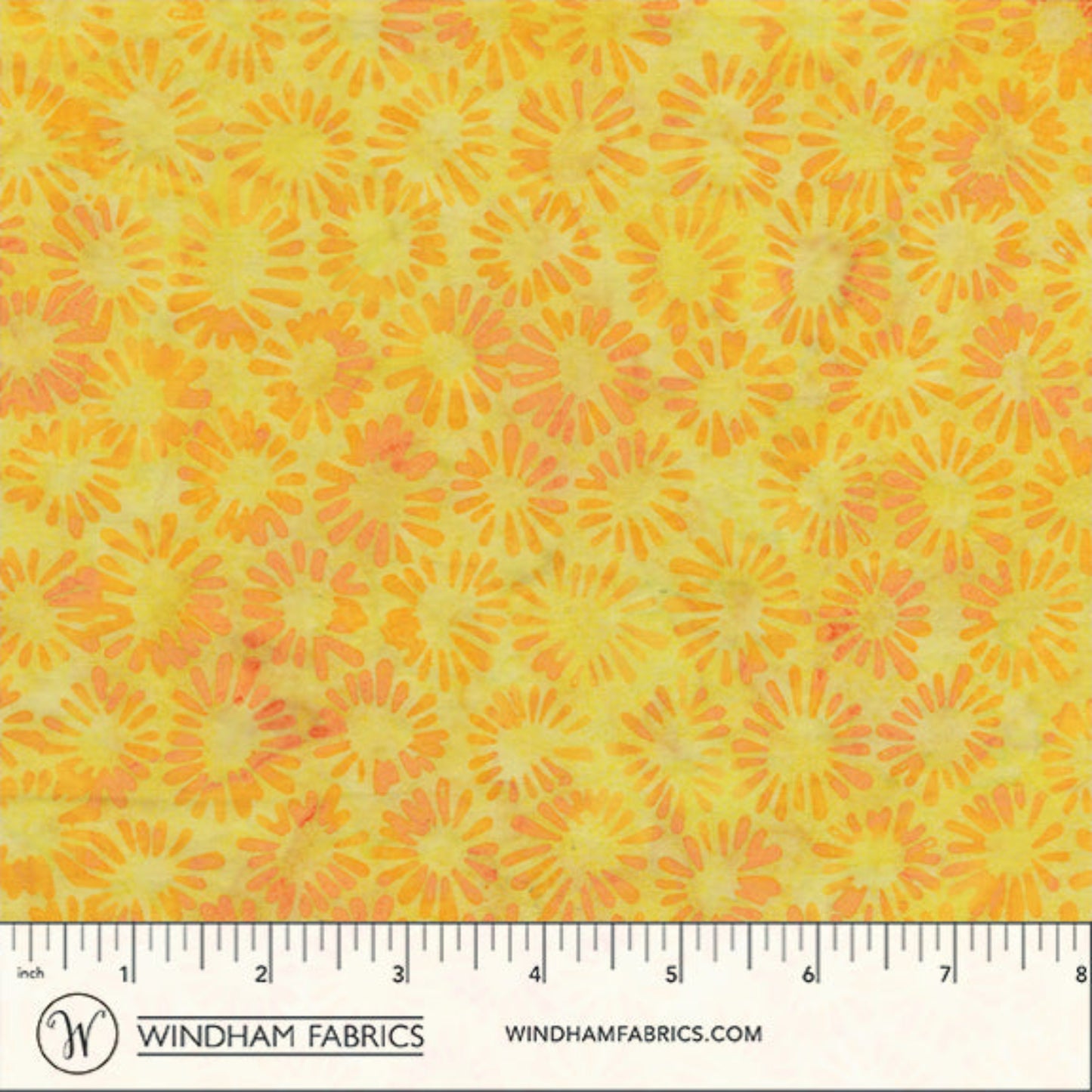 QE8: Charm - Sliced Circles - 453Q-2 Citrus - Batik