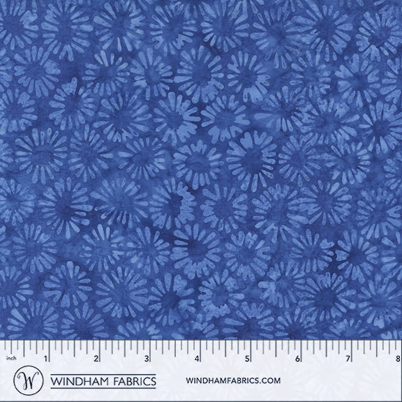 QE8: Charm - Sliced Circles - 453Q-3 Blue - Batik