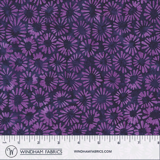 QE8: Charm - Sliced Circles - 453Q-4 Eggplant - Batik