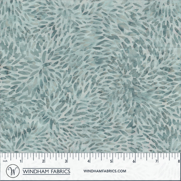 QE8: Charm - Tiny Leaves - 454Q-4 Mist - Batik