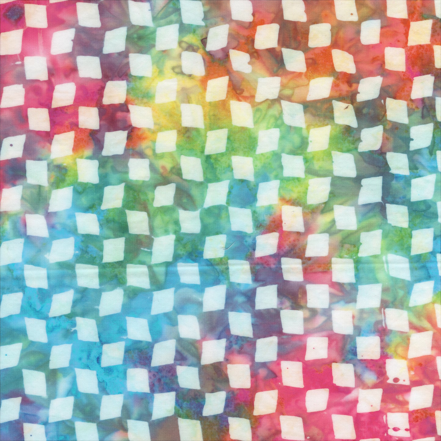 QE8: Charm - Checkerboard - 456Q-1 Rainbow - Batik