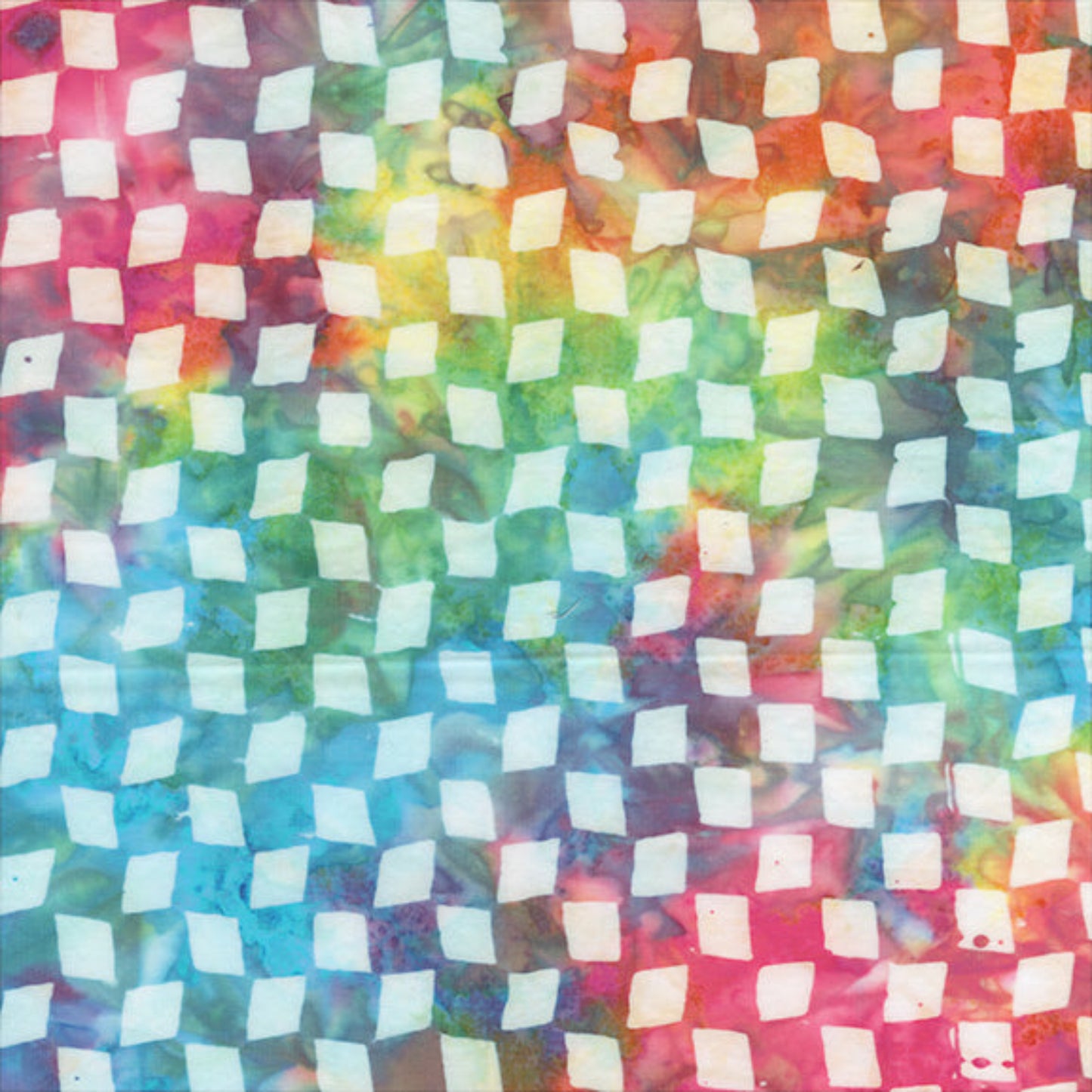 QE8: Charm - Checkerboard - 456Q-1 Rainbow - Batik