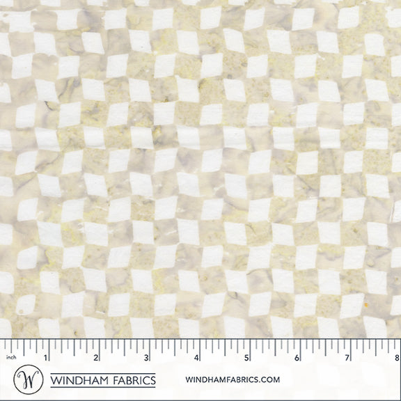 QE8: Charm - Checkerboard - 456Q-3 Whisper - Batik