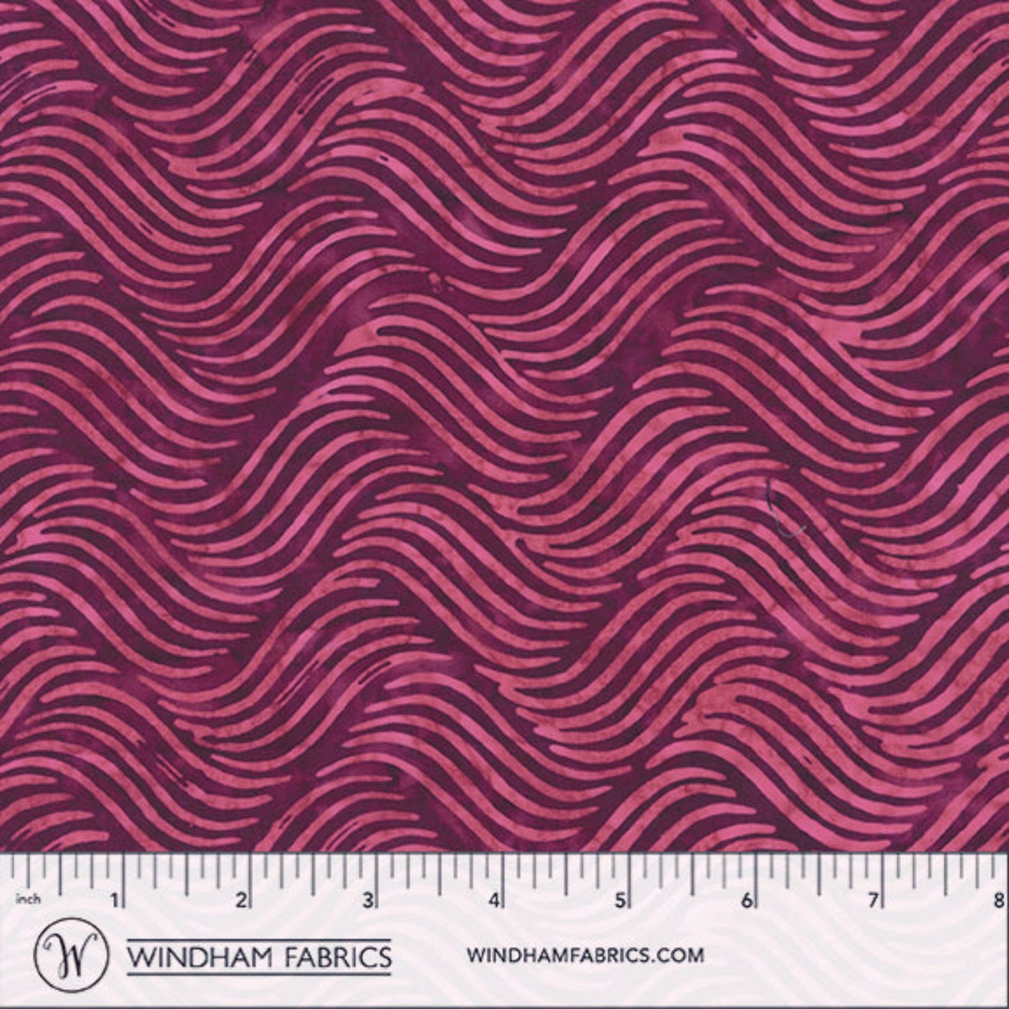 QE8: Charm - Waves - 457Q-1 Raspberry - Batik