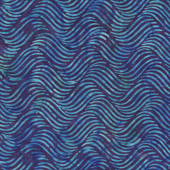 QE8: Charm - Waves - 457Q-4 Ultraviolet - Batik