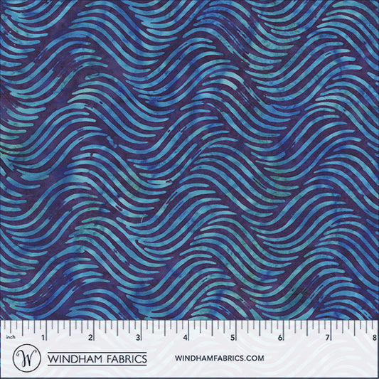 QE8: Charm - Waves - 457Q-4 Ultraviolet - Batik