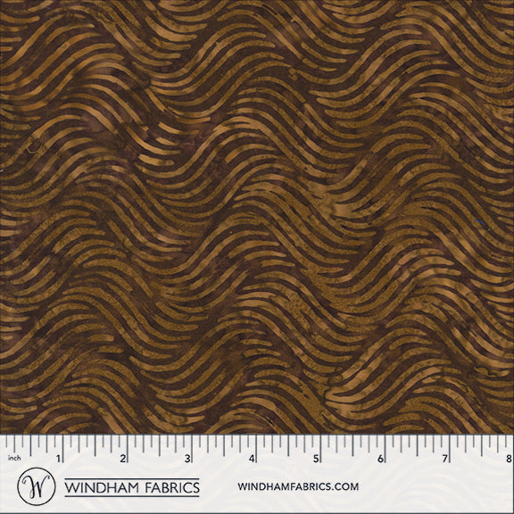 QE8: Charm - Waves - 457Q-5 Chocolate - Batik